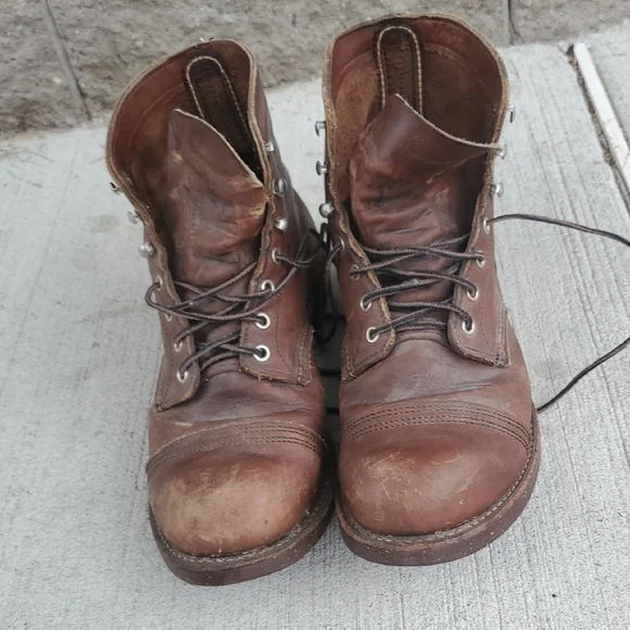 Red Wing 8111 Iron Ranger Brown Leather Boots Size 10, Width 2E - Picture 4 of 16